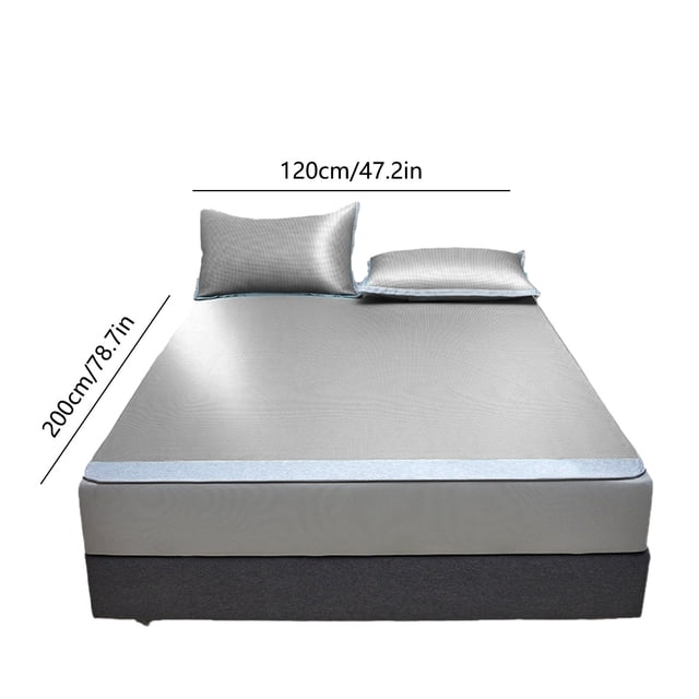 Birdeem Tapis Rafraîchissant en Soie Glacée de Classe A pour Dormir Nu en Été, Tapis de Régulation, Housse de Matelas Pliable Lavable à la Machine, Tapis Doux