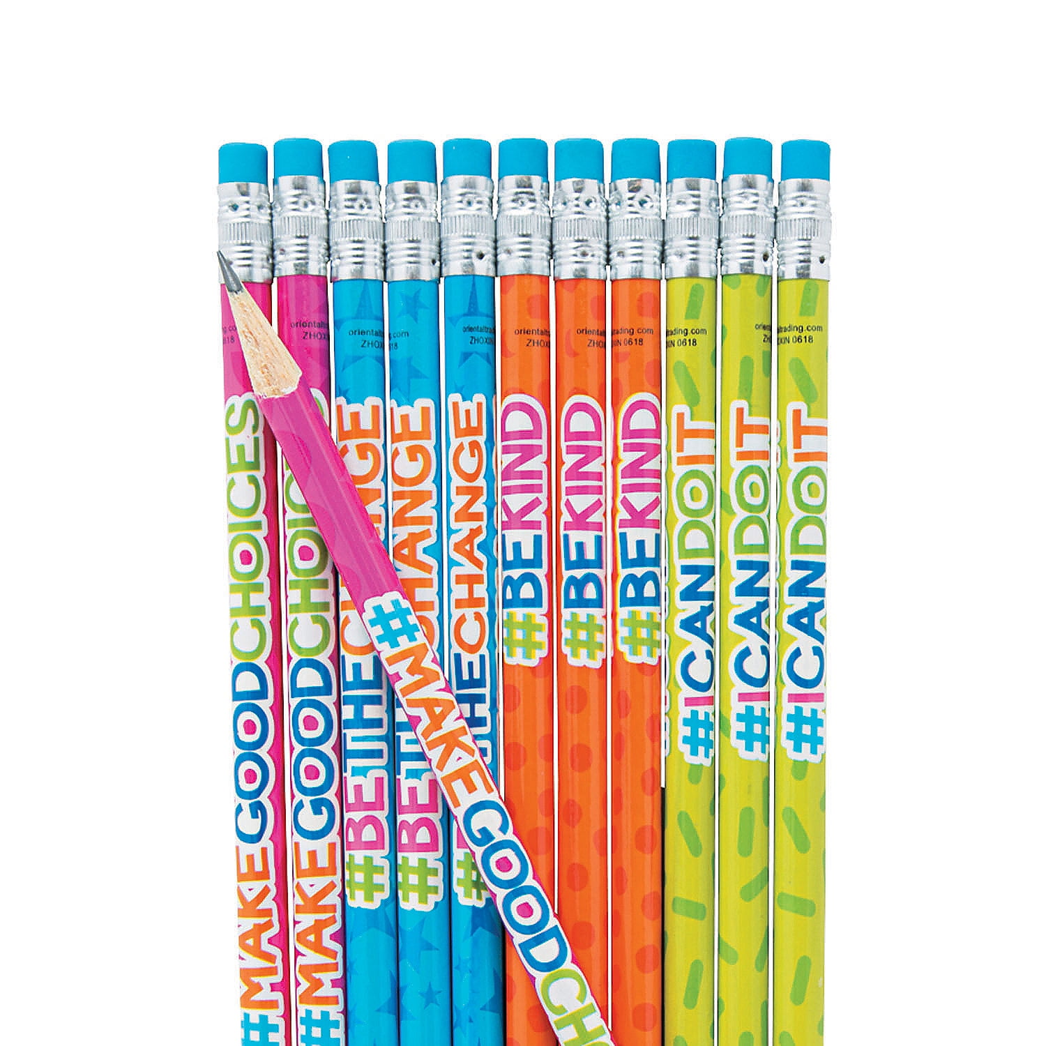 Good Character Hashtag Pencils - Stationery - 24 Pieces