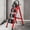 Four Steps Red, variant on 3 4 5 Step Heavy-Duty Folding Ladder, 500lbs Load Capacity, Steel Frame with Anti-Slip Treads, Handrails Safety Lock, Tool Rack  Non-Slip Feet, Black-Red, for Home  Kitchen