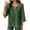 Green, variant on Summer Akafmk 3/4 Sleeve Shirts for Women,Summer Womens Cotton Linen Top,Solid Color Lace Loose V-neck Shirt Top