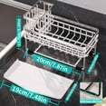 thumbnail image 6 of HapiRm Multifunctional Sink Caddy with Self-draining Tray, Sponge Holder with Detachable Brush Holder, Rustproof Stainless Steel Kitchen Sink Organizer-Silver, 6 of 7