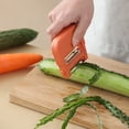 thumbnail image 2 of Pompotops Paring Knife Three-in-one Multi-function Vegetable Cutter Artifact Grater Kitchen Gadget Brush To Wash Vegetables Clearance, 2 of 6
