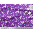 thumbnail image 2 of Soimoi Cotton Cambric Fabric Leaves,Floral & Rabbit Animal Decor Fabric Printed Yard 42 Inch Wide, 2 of 3
