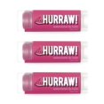 thumbnail image 1 of ¡Hurra! Paquete de 3 bálsamos labiales de sandía: vegano orgánico, sin crueldad y sin gluten. Ingredientes naturales sin OGM. Sin karité, soja ni palma. Hecho en EE.UU., 1 of 5