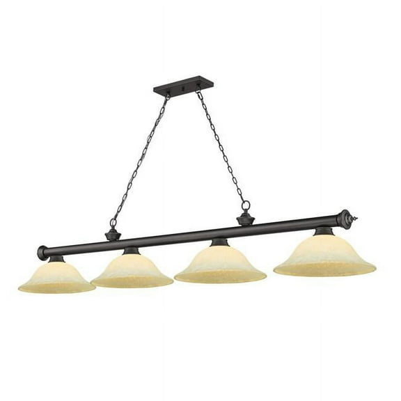 4 Light Billiard In Traditional And Classical Style-14 Inches Tall And 14 Inches Wide Z-Lite 2306-4Brz-Gm16