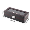 thumbnail image 4 of Slot 5 Slot Watch Box Travel Carbon Fiber Case Jewelry Display Storage Collector Organizer, 4 of 8