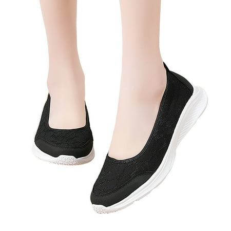 Oyedens Womens Slip on Loafers Walking Shoes Lightweight Casual Platform Work Ballet Flats for Women