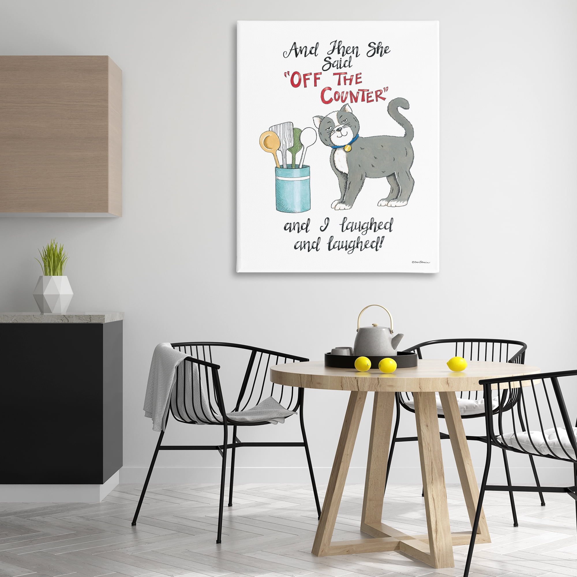 Stupell Industries Sassy Cat Humor Saying Animals Painting Wrapped Canvas Art Print Wall Art, 36 x 48