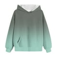 thumbnail image 5 of Lightweight Sweatshirt Long Sleeve Shirts For Girls Girls' Hoodies Sweatshirts Fleece Color Block Pullover Crop Tops for Teen Girls Long Sleeve Sweater, 5 of 5