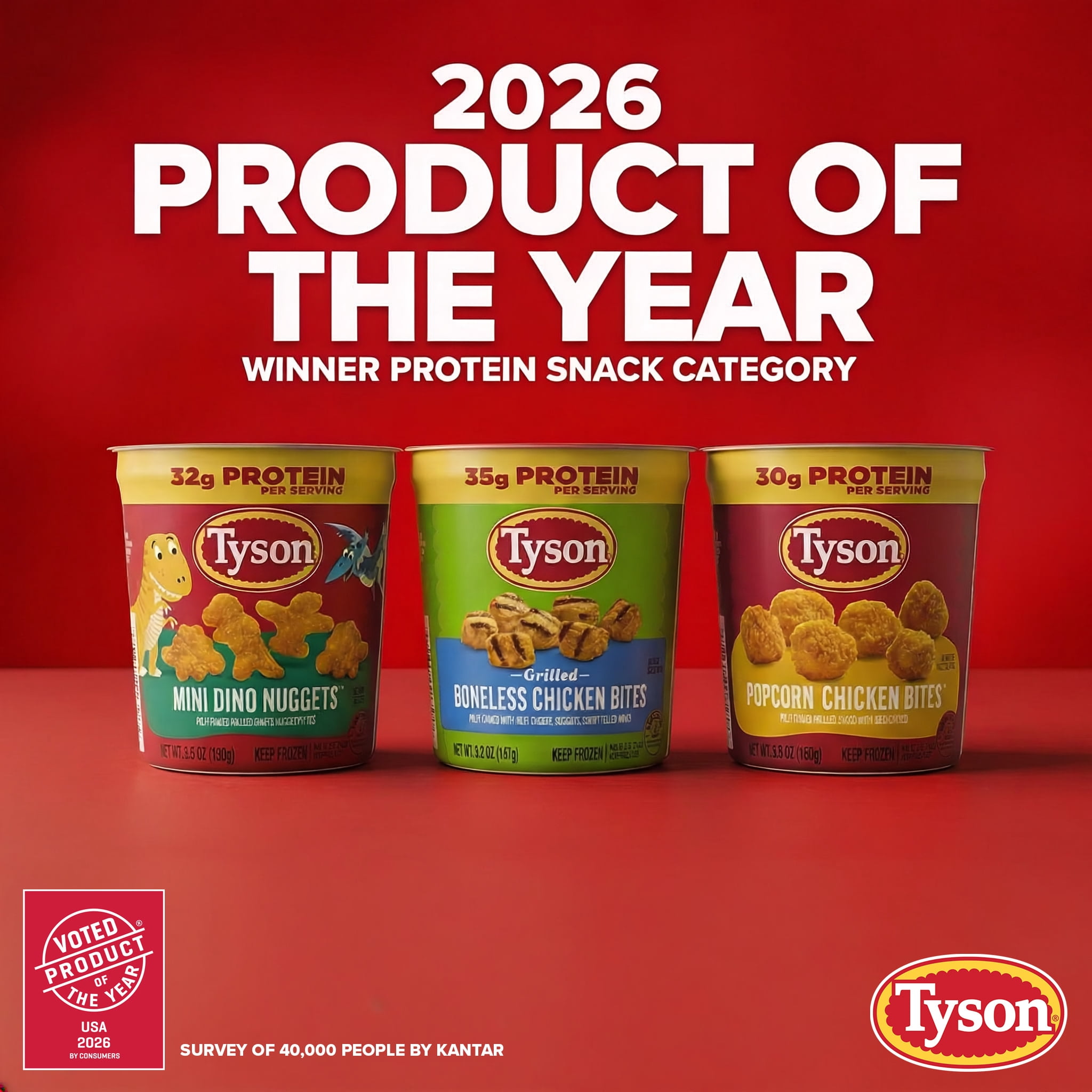 Tyson Grilled Boneless Chicken Bites Cup, 5.2 oz (Frozen, Fully Cooked)