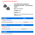 thumbnail image 2 of Front Wheel Hub Assembly Set - Compatible with 2001 - 2016 Chevy Impala 2002 2003 2004 2005 2006 2007 2008 2009 2010 2011 2012 2013 2014 2015, 2 of 2