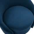 thumbnail image 4 of Velvet Swivel Chair Set of 2 Living Room Modern Swivel Barrel Chair Indoor Chair, Comfy Round Swivel Accent Armchair, Blue, 4 of 7
