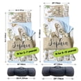 thumbnail image 6 of Personalized Toddler Nap Mats for Preschool, Custom Name Khaki Dinosaur Kids Sleeping Bag for Daycare, Roll Up Sleeping Mat with Removable Pillow and Soft Dot Minky Blanke for Boys Camping Travel, 6 of 8