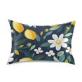 thumbnail image 7 of Yayeee Pillowcase Queen Size Set of 2 Satin Wrinkle Resistant Pillow Case, Lemon Flowers, 7 of 7