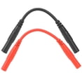 thumbnail image 2 of 2Pcs 18AWG Pure Copper Wire Dual Female Head Banana Plug Cables,10cm Length 4mm Wire Outer Diameter and 4mm Plug Diameter,Against Electric Shock Design for, 2 of 8