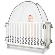 KinderSense Baby Crib Safety Tent - Pop-up See-Through Crib Net with Mosquito Net