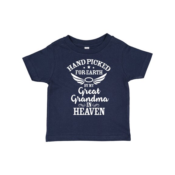 Inktastic Handpicked for Earth by My Great Grandma in Heaven Boys or Girls Toddler T-Shirt