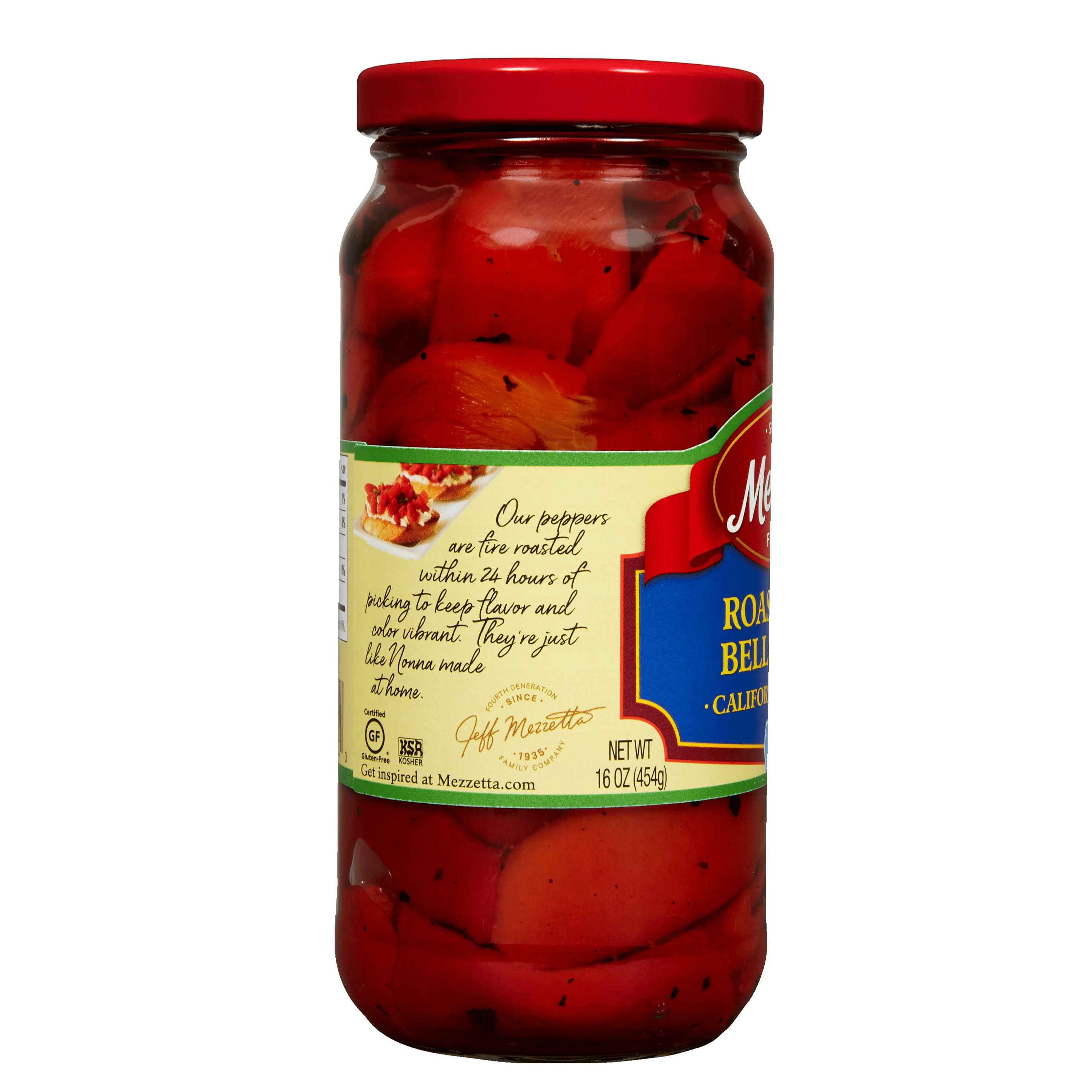 Mezzetta Roasted Red Bell Peppers, 16 oz Jar