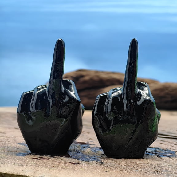 2"Obsidian Finger Figurine, Hand Carving, Healing Home Decor, Crystal Finger, Home Decor, Crystal Gift