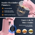 thumbnail image 4 of Batidora de Pedestal Planetaria Profesional Honinst 660W 10 Velocidades 6.5QT 120V, 4 of 7