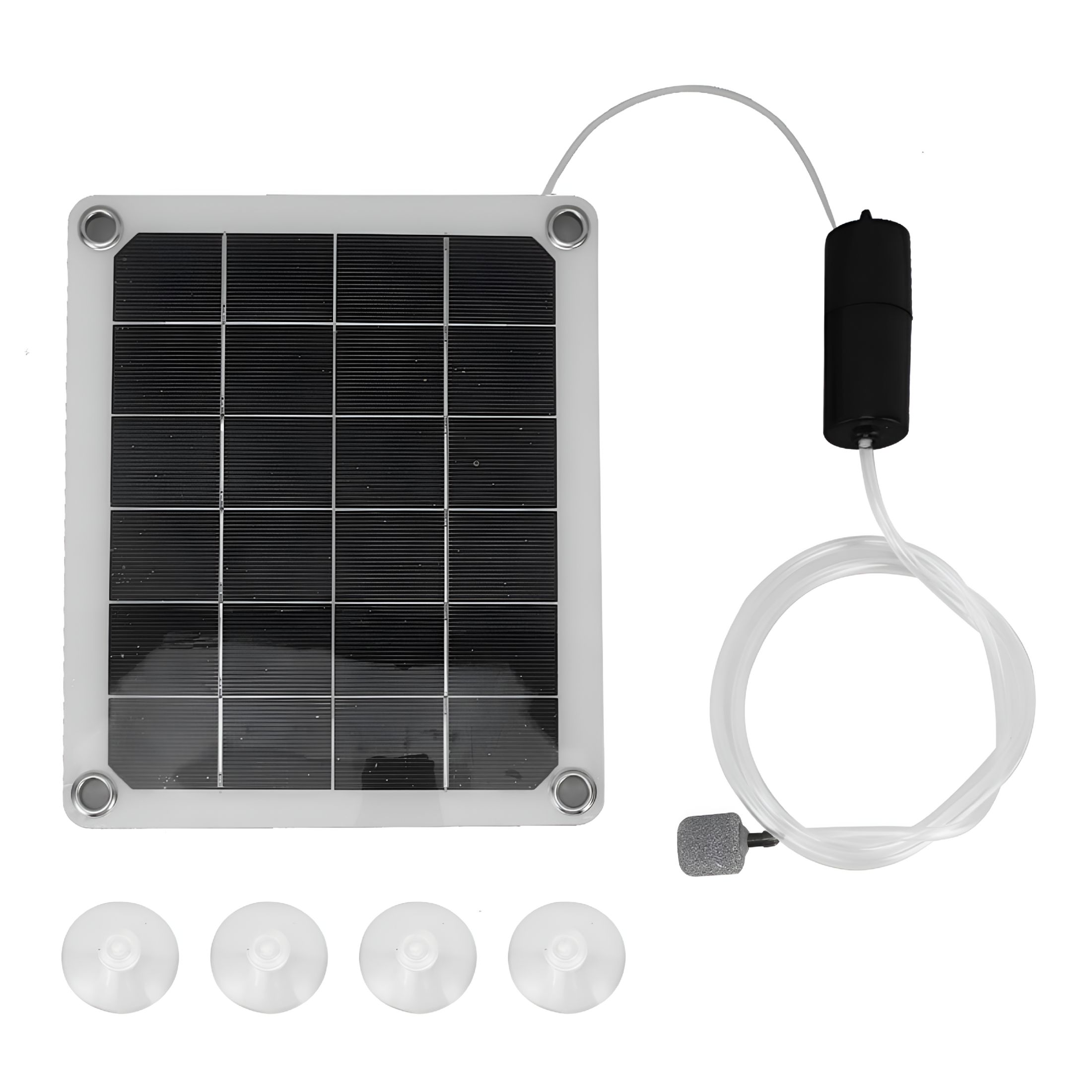 HIBIBUD 10W Solar Pond Aerator, Noiseless Solar Air Pump with Stones, Fishpond Aeration System, Aquariums Oxygen Pump, Solar-Powered Pond Aeration Kit