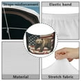 thumbnail image 4 of Uorisanigo Car Hood Cover Fashion Car Hood Cover Protectors Removable Stretch American Flag Bear Cars Hoods Wrap Blanket Automotive Accessories for Cars Outdoor Decoration, 4 of 5