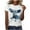 White-shirts, variant on Inverlee Trendy Round Neck Shirts for Women Puppy Print Loose Short Sleeve Tops Summer Casual Blouse