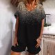 thumbnail image 1 of ICHUANYI Clearance 2PC Women Casual Summer Sports Suit Round Neck Print Short Sleeve Shorts Set(Gold, S) ICHUANYI WER2023081001707, 1 of 8