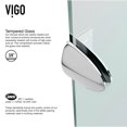 thumbnail image 4 of VIGO Gemini 40 in. L x 40 in. W x 73 in. H Frameless Hinged Neo-angle Shower Enclosure in Chrome with 3/8 in. Clear Glass, 4 of 7