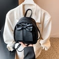 thumbnail image 2 of UJNDER School Backpack Stylish Bowknot Zip Closure Casual Lightweight Nylon Purse for Daily Travel Work College Bookbag for Women Black,One Size, 2 of 5