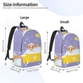 thumbnail image 4 of Balery Corgi Washing in Bathtub Vintage Canvas Backpack for Men and Women - Large Capacity, Durable Travel Laptop Bag for School, Work, Hiking, and Outdoor Activities, 4 of 7