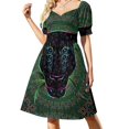 thumbnail image 3 of Vestido Pop de manga corta para mujer, ropa de mujer, ropa coreana, vestidos elegantes para mujer, vestidos de cóctel de verano., 3 of 7