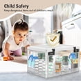 thumbnail image 3 of Large Lock Box for Medication Safe, Medicine Lockable Storage Box with Code, Clear Phone Lock Boxes for Videos, Box with Combination Lock for Snacks Food, Small Locking Cabinet for Home/Office Locker, 3 of 7