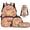 Fruit Capybara, variant on Garronmavis Kids Boys Backpack with Lunch Box, 4-Piece Set Includes Backpack, Lunch Bag, Pencil Case, Water Holder Case, Lightning Tiger Large Capacity School Backpack with Front Pocket
