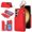 Red, variant on Wallet Case for Samsung Galaxy S23 Plus with Shoulder Strap & RFID Blocking Card Slots Holder Kickstand & Finger Ring, Magnetic Flip Folio Zipper Purse Case, PU Leather Cover Handbag, Black