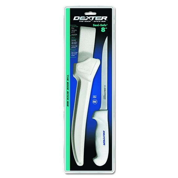 Dexter-Russell Sani-Safe S133-8WS1-CP 8" Narrow Fillet Knife with Sheath