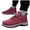 Red, variant on Snow Boots for Women Winter Fleece Lined Ankle Booties Waterproof Lace up High Top Sneakers Shoes for Outfoor Hiking Walking Red 8
