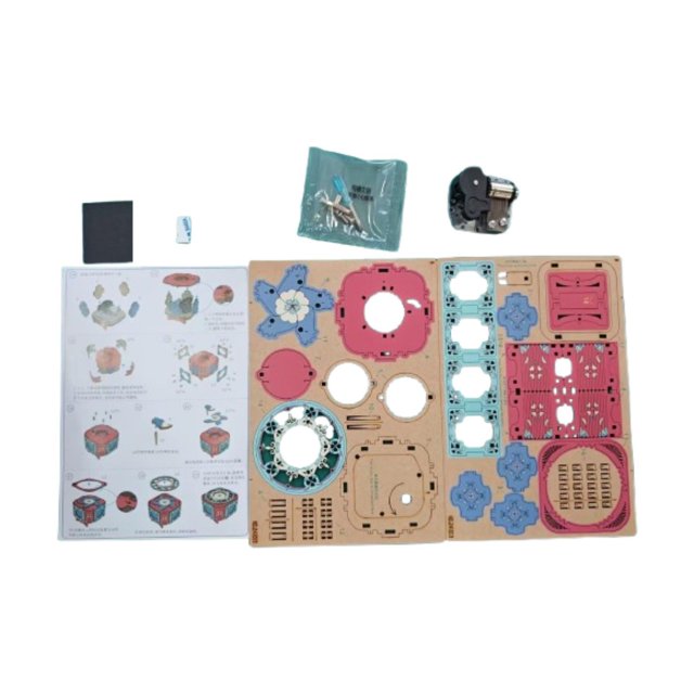 Caja de madera 3D con forma de rompecabezas para guardar recuerdos, joyas, manualidades, caja de música mecánica para hombres, mujeres y niños mayores