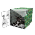 thumbnail image 5 of Fruit Dog Crate Cover, Summer Time Layout of Watermelon Bananas Peach Pears Strawberries and Lemons, Easy to Use Pet Kennel Cover Small Dogs Puppies Kittens, 7 Sizes, Shamrock Green, by Ambesonne, 5 of 6