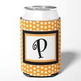 thumbnail image 2 of Letter P Initial Monogram - Orange Polkadots Can or Bottle Hugger, 2 of 5