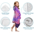 thumbnail image 7 of Colorful Tie Dye Burst Flower Pattern Hooded Bath Towel，50"x30" for Ages 3 To 12 Kids, Quick Dry Lightweight Soft Microfiber Hood Beach Towel Cover Up for Kids, 7 of 7