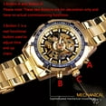 thumbnail image 6 of Men's Luxury Stainless Steel Automatic Mechanical Watch - Fashionable Luminous Hollow Dial, Water Resistant, Date Display, 6 of 9