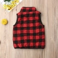 thumbnail image 5 of Douhoow 1-6Years Girls Fall Sweatshirt Outfits Kids Zipper Plaid Jacket Waistcoat Coat Outwear, 5 of 7