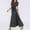 A0438-Black, variant on CALAFEBILA Dresses for Women Short Sleeve Polka Dot Midi Sun Dress Bandage Flowy Swing Long Women's Dresses