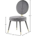 thumbnail image 3 of Meridian Furniture Brandy Grey Velvet Dining Chair, 3 of 6