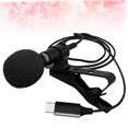 thumbnail image 3 of HINTRMENT Phone Mic Mini Lavalier Microphone PU Black for Content Creators 1Pcs, 3 of 8