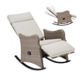 thumbnail image 7 of Outdoor Recliner Chair, Wicker Reclining Lounge Chair with Extended Footrest, Adjustable Balcony Chair with Thickened Removable Cushion for Patio Garden, Light-Grey, 7 of 7