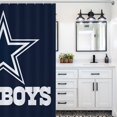 thumbnail image 4 of Football Cowboys Shower Curtain Modern Home Bathroom Bathtub Decor Waterproof Fabric with Hooks, 4 of 6