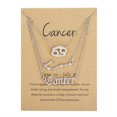 thumbnail image 1 of Twelve Constellations Gold Clavicle Necklace Set with Paper Card for Women Friendship Pendant, 1 of 2