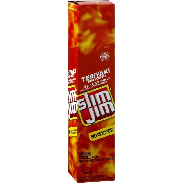 SLIM JIM GIANT TERIYAKI STICK 24/0.97oz - Walmart.com - Walmart.com